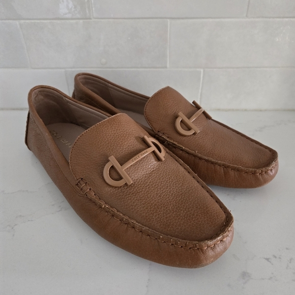 Cole Haan Shoes - Cole Haan Tully Driver Women's Leather Flat Loafers Brown Tan Horsebit Size 8